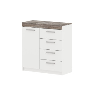 Комод МОДЕРН ТВ №2 с 4-мя ящиками и 1 дверью (левый/правый)