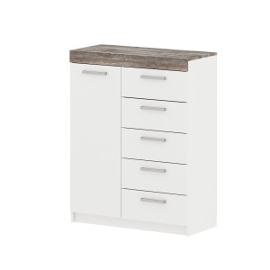 Комод МОДЕРН ТВ №2 с 5-ю ящиками и 1 дверью (левый/правый)