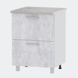 Стол 600 2 выдвижных ящика глубина 600