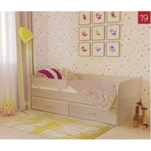 Кровать детская №1 с бортом (ипм).Спальное место: 800х1600 мм.